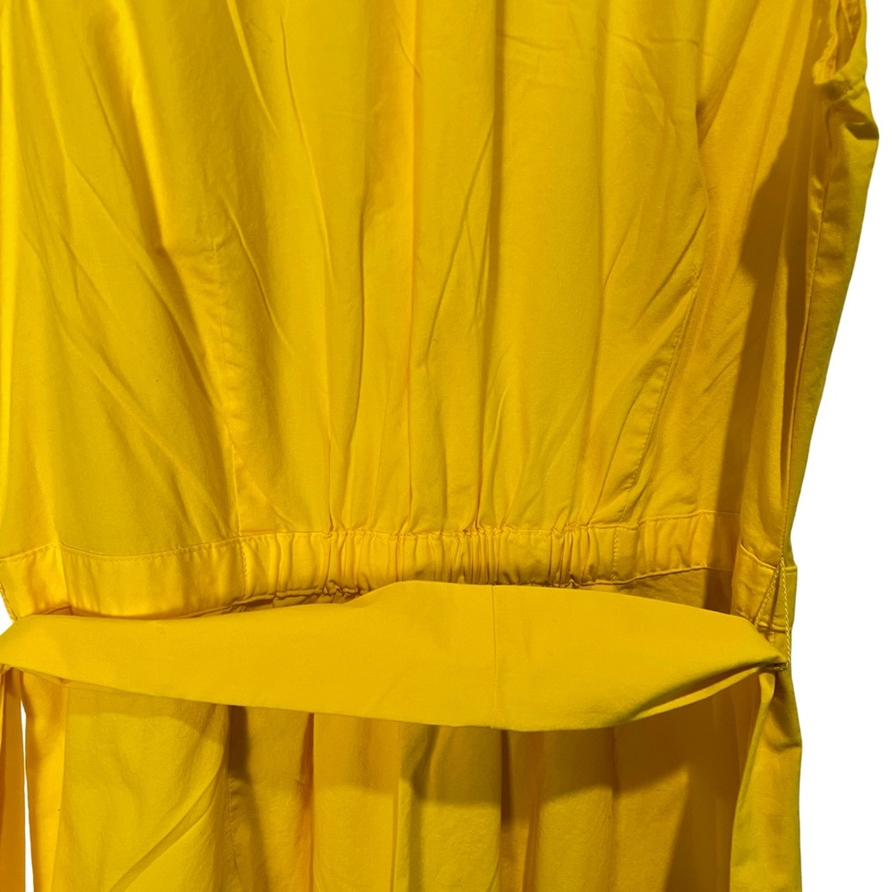J. Crew Factory Sleeveless Tie-waist Shirtdress in Yellow, Size 6 - Picture 5 of 10
